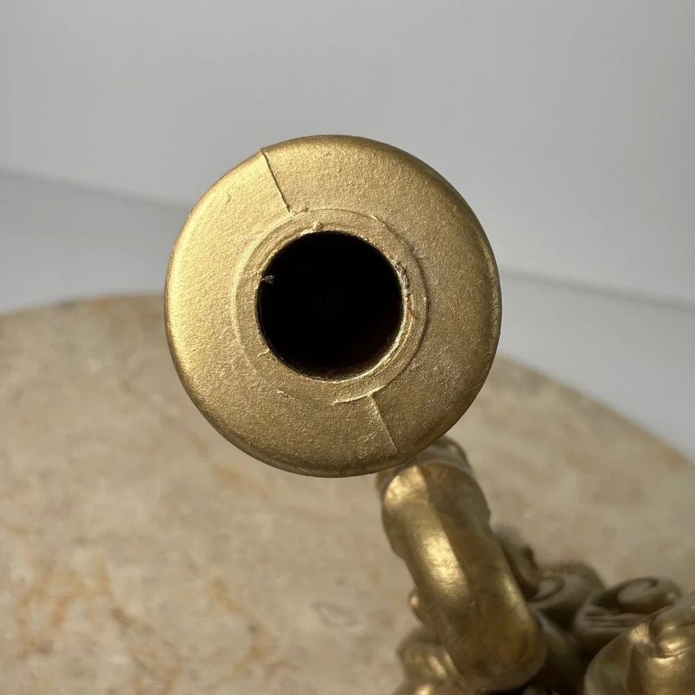 Burwood Vintage Gold Wall‎ Sconce Pair Ornate Hollywood Regency Floral Tassel